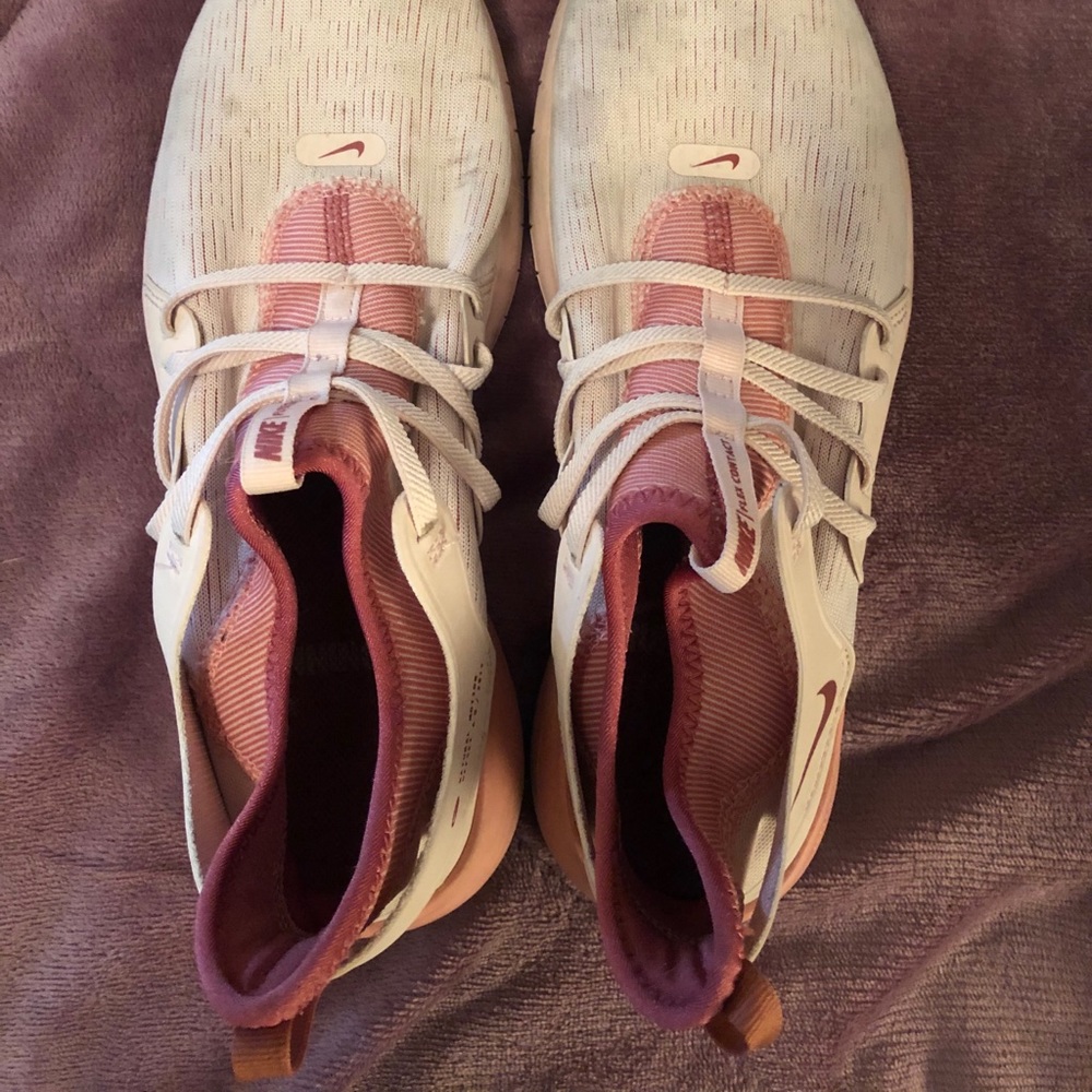 Nike pink running shoes
